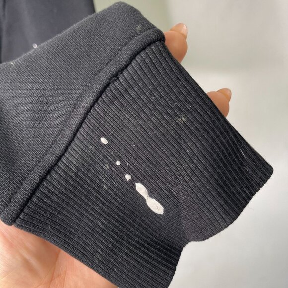 Rag & Bone Women's Black Crewneck Cotton Splatter Paint Sweatshirt Size Large - Picture 11 of 15